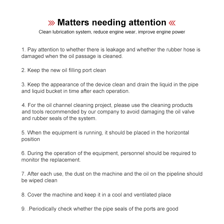 Car Engine Oil Passage Cleaning Machine/Clean Lubrication System Reduce Engine Wear Improve Engine Power