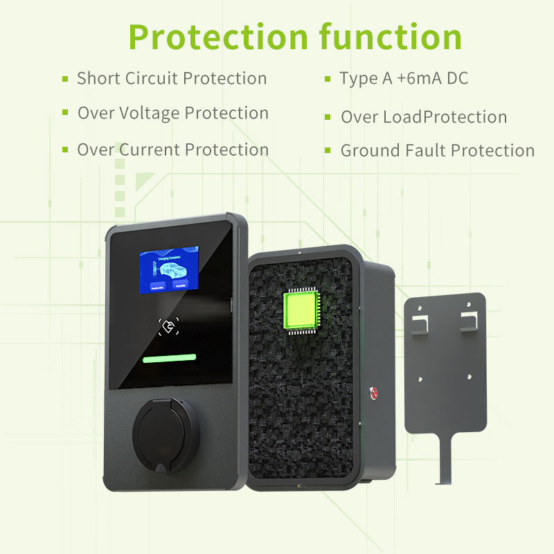 GS7-AC-B02 Electric Vehicle Charging Station in White, Black, Orange