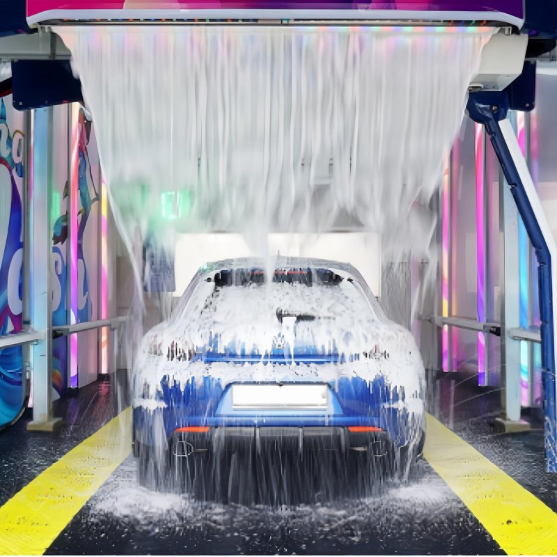 Touchless Car Wash Machine with Automatic Windshield Cleaning - Ideal for Taxi Stands
