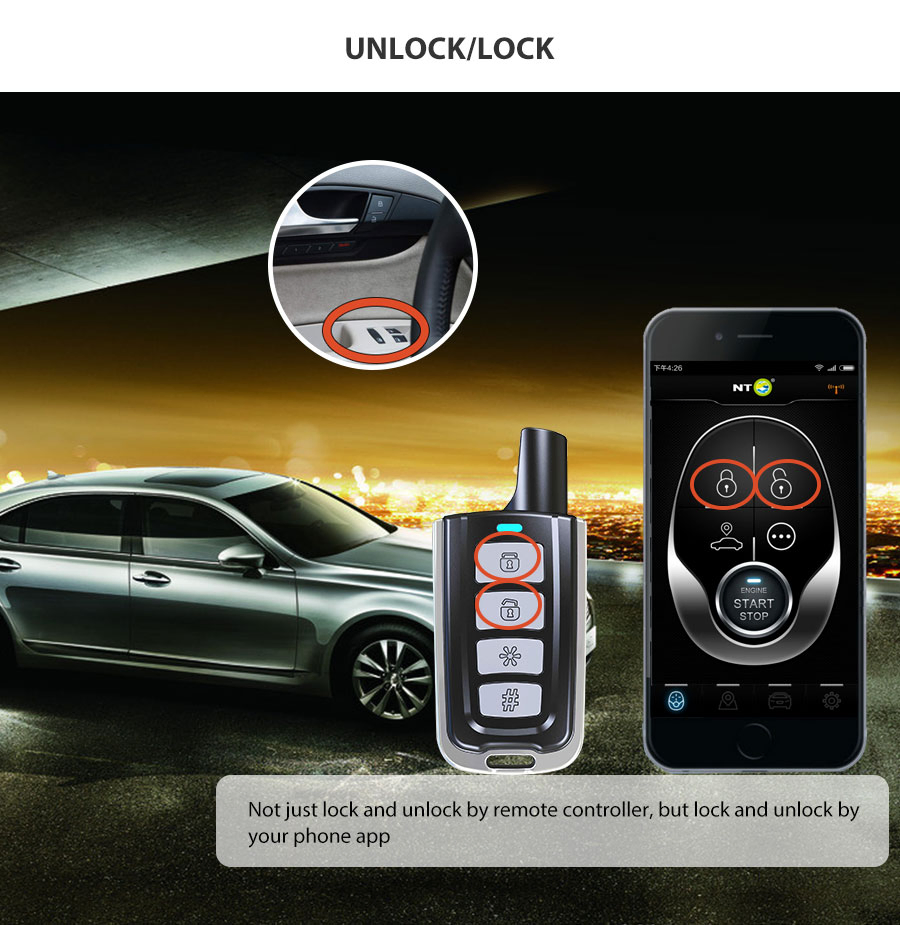 Nto Ntg05 Security Car Alarm System with Accurate Vehicle Tracking Features