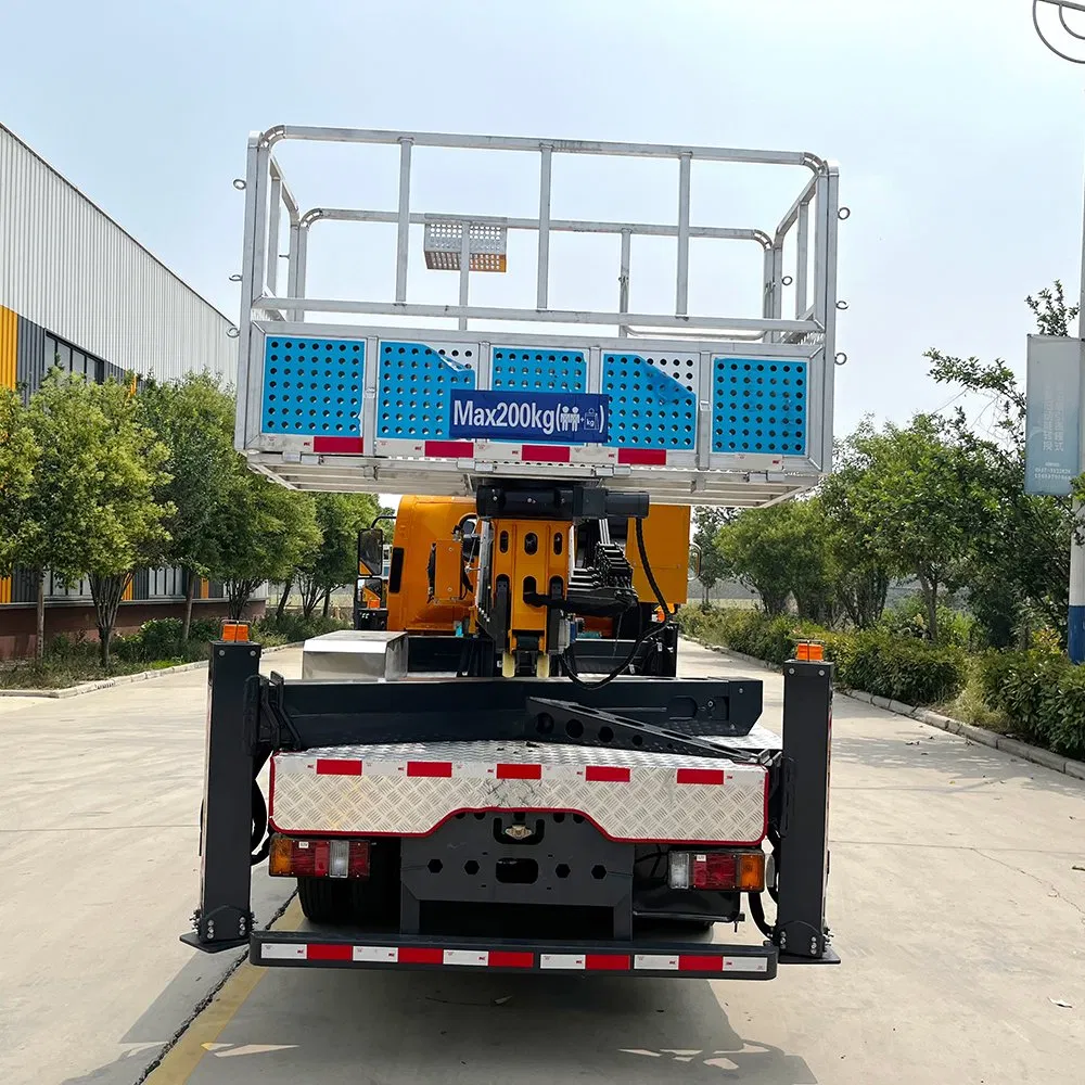 New Model Articulated Aerial Work Vehicle with Integrated Crane System and Advanced Safety