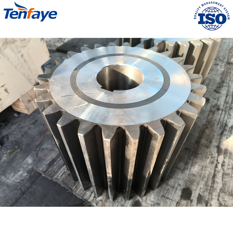 Tenfaye Precision Machined Duty Small Girth Gear and Pinion Shaft for Vertical Roller Mill Drive System in Mining and Building Material Processing Equipment