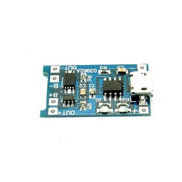 Micro USB 5V 1A 18650 Tp4056 BMS Lithium Battery Charging Module for Arduino