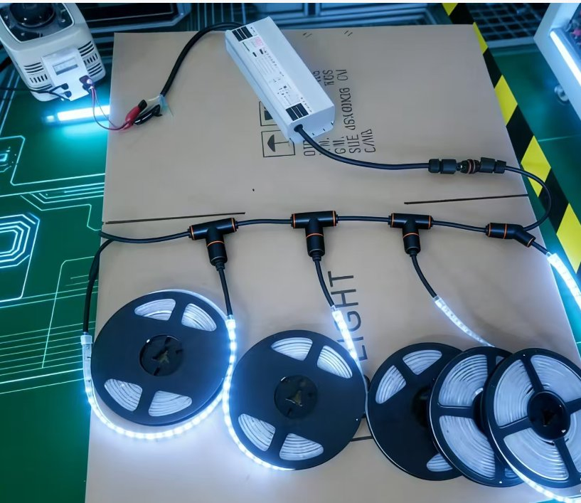 UL/SAA/CE/RoHS/IP68 Cert 3pin T Splitter M20 Connector Cable to Cable Assembly Without Cable Plug Supply Power Adapter for Outdoor Lighting Wiring Systems