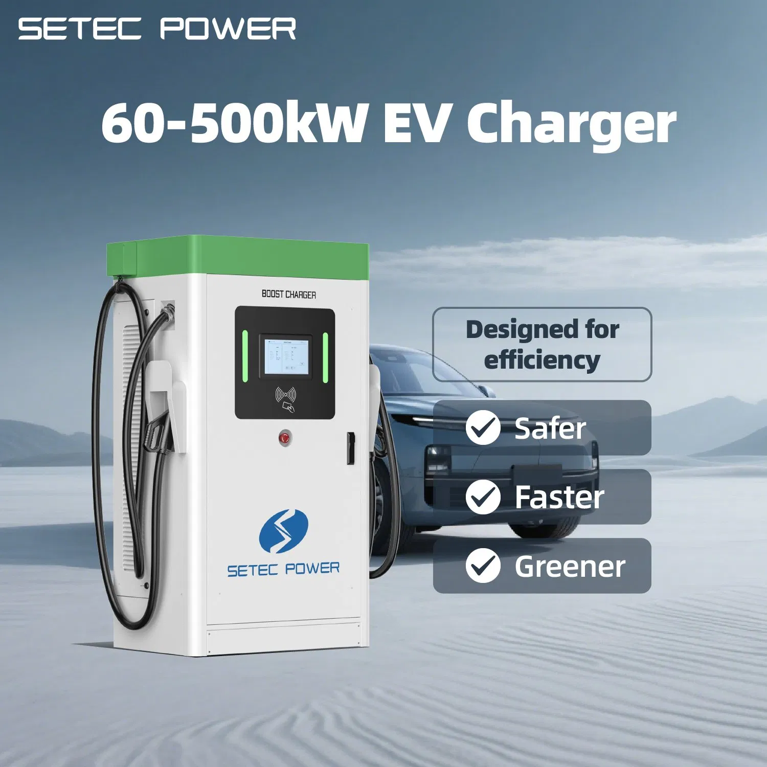 SETEC POWER High Power 60kW-500kW Electric Vehicle Charging Station with Waterproof Feature