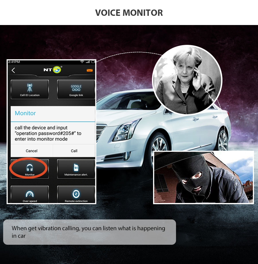 Nto Ntg05 Enhanced Security Car Alarm System with GPS Tracking Device