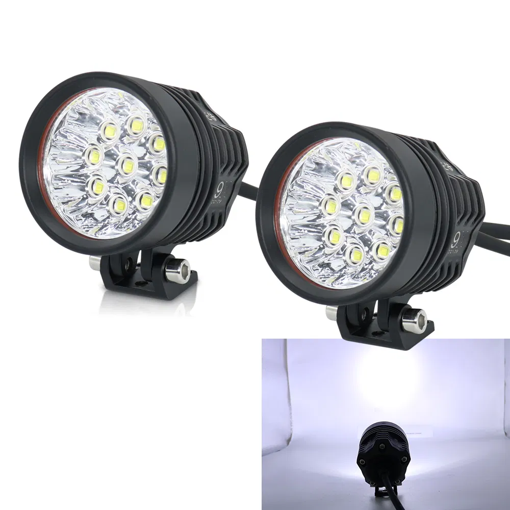 90W Super Bright LED Motorcycle Spotlight Work Light Universal Motorbike Mini Spot Driving Light Headlight