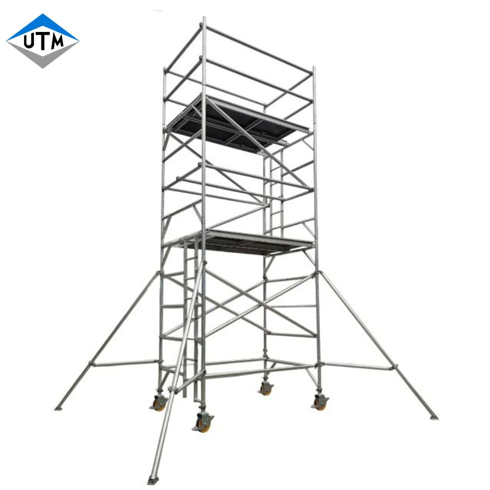 OEM Certified China Supplier Construction Portable 3m-15m Scaffolding DIY Aluminium Scaffold Tower Mobile Aluminum Scaffolding Tower with Wheels