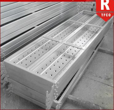 Q195 Galvanized Catwalk Steel Platform Plank Walk Boards with Hook in Frame and Ringlock Scaffold System for Construction