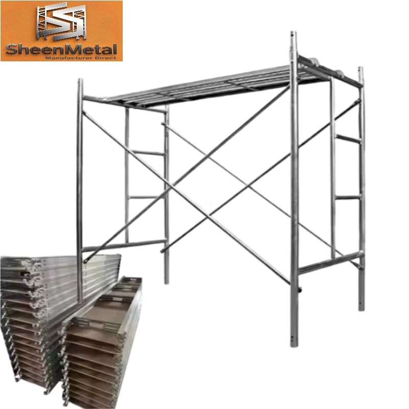 High Strength Movable Ladders Scaffoldings H Frame Scaffold System for Construction