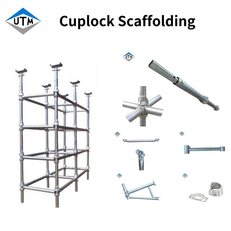 Utm Scaffolding Q235/Q355 Material Metal Cup Lock Scaffold Layher Hot Dipped Galvanized Painted Ringlock / Cuplock Scaffolding System for Construction