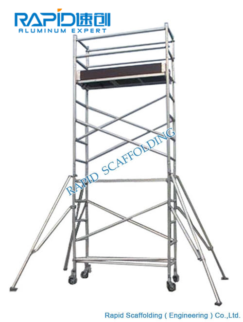 Aluminum Scaffold Steps Frame Mobile Ringlock Tubular Scaffolding System
