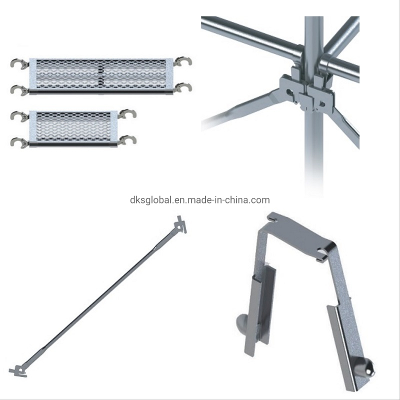 Factory Designed Construction Site Frame Scaffold Steel Plank Scaffolding System