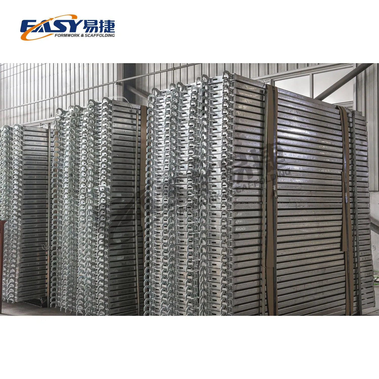 Easy Construction Material Perforated Aluminum 6' Walkthru Scaffold Plank with Hooks