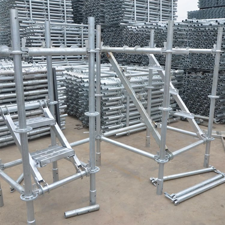Q355b Steel Galvanized Ringlock Scaffolding Standard Heavy Duty System Ringlock Scaffolding for Building Construction