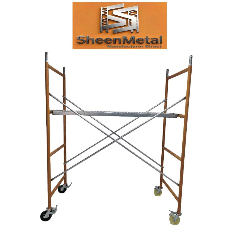 Heavy-Duty Painted Metal Scaffolding System for Construction Projects
