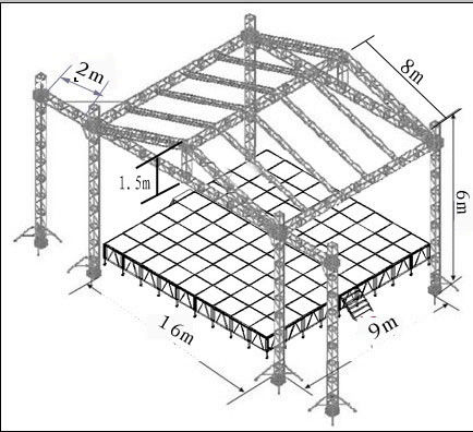 Concert Scaffolding Aluminum Truss System Wedding Stage Roof System Sale