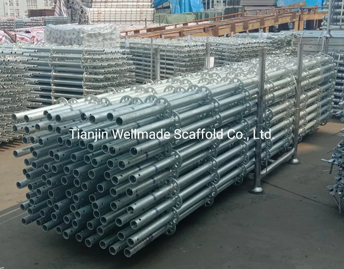 Construction Engineering Galvanized Ringlock Scaffolding System Vertical Standards for Sale