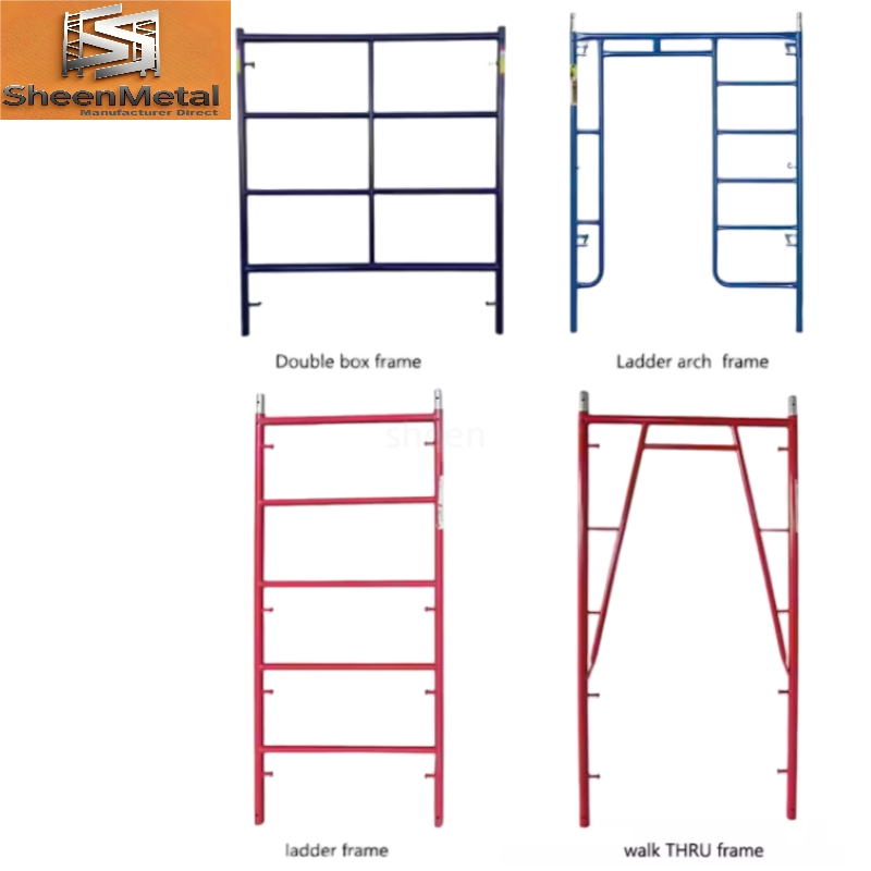 High Strength Movable Ladders Scaffoldings H Frame Scaffold System for Construction