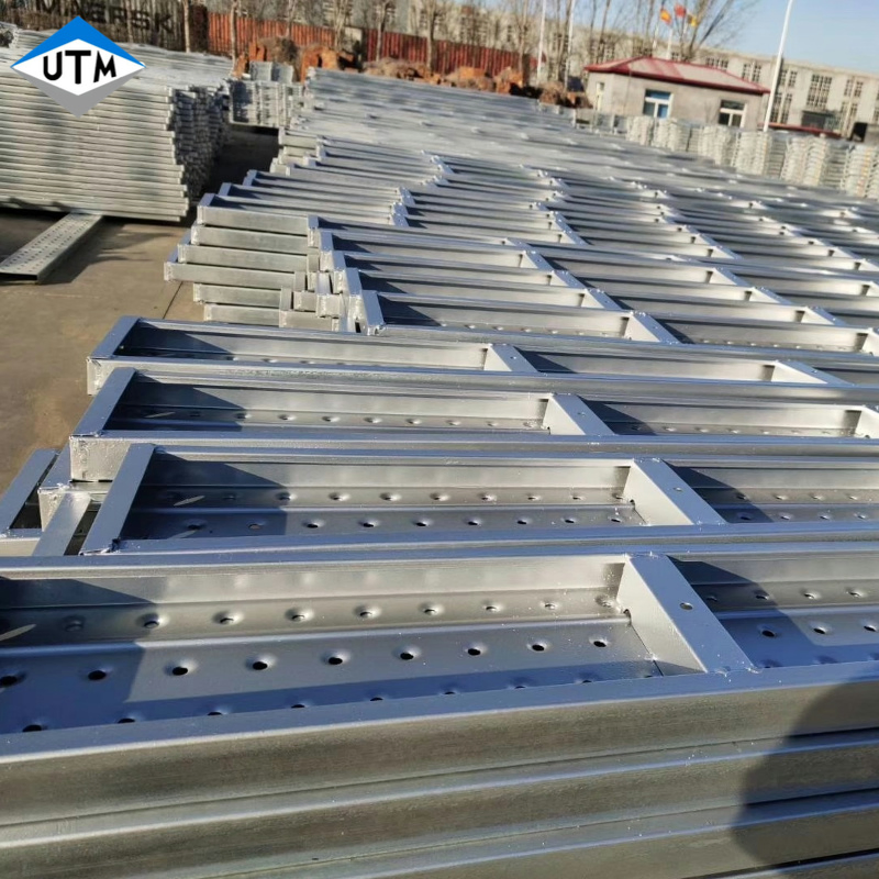 Wholesale 1-4m Metal Decking Board BS1139 Scaffolding Hook Plank Catwalk Board Galvanized Q235 Steel Scaffold Plank 225mm