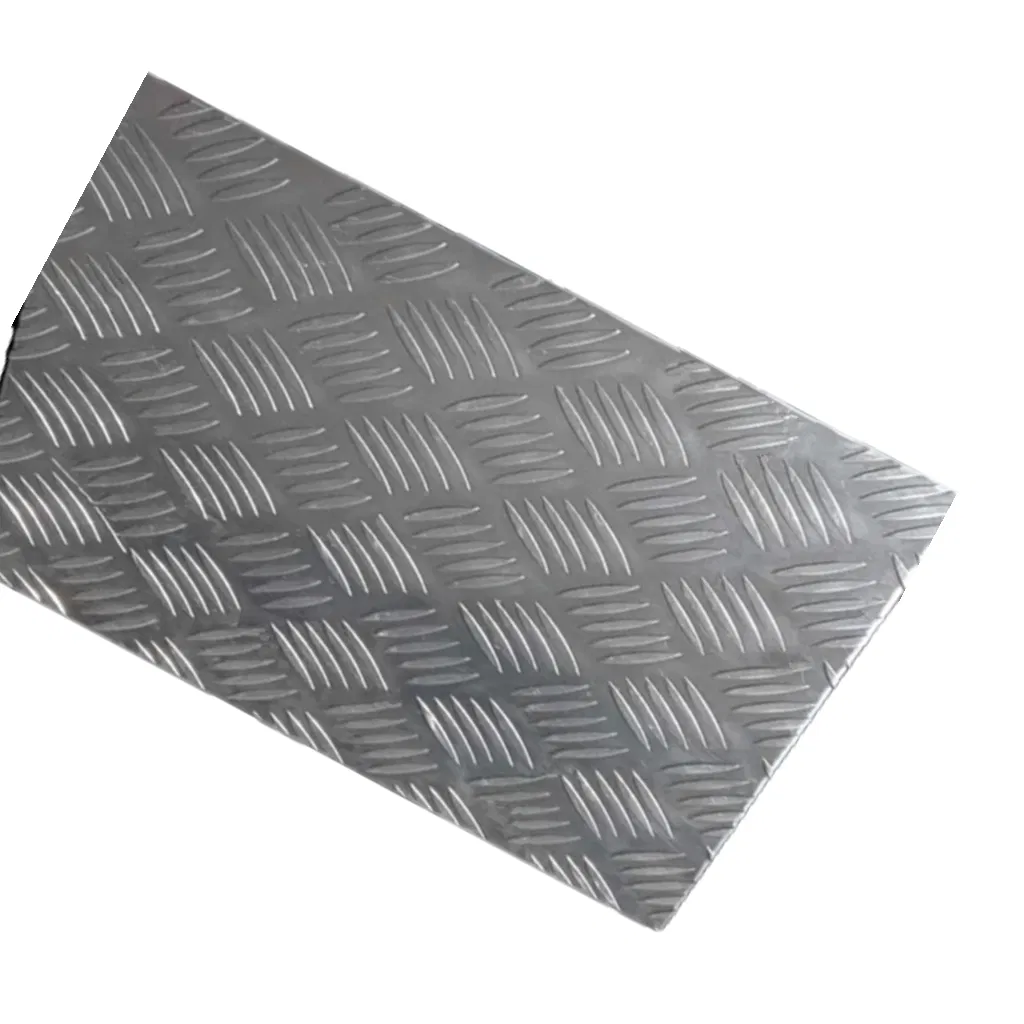 Anti-Slip 6061 6063 6082 3003 Aluminum Embossed Checkered Tread Sheet for Refrigerator/Construction
