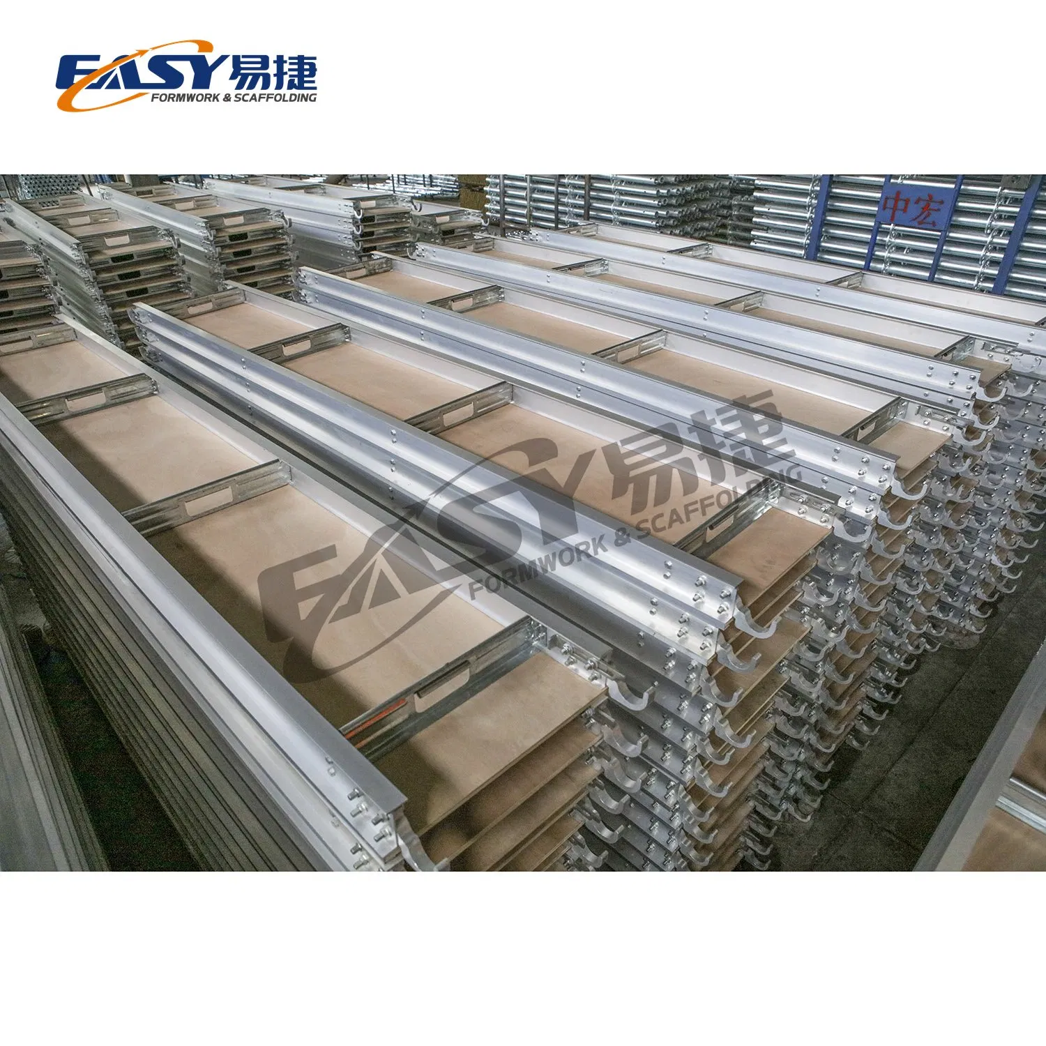 Easy Construction Material Perforated Aluminum 6' Walkthru Scaffold Plank with Hooks