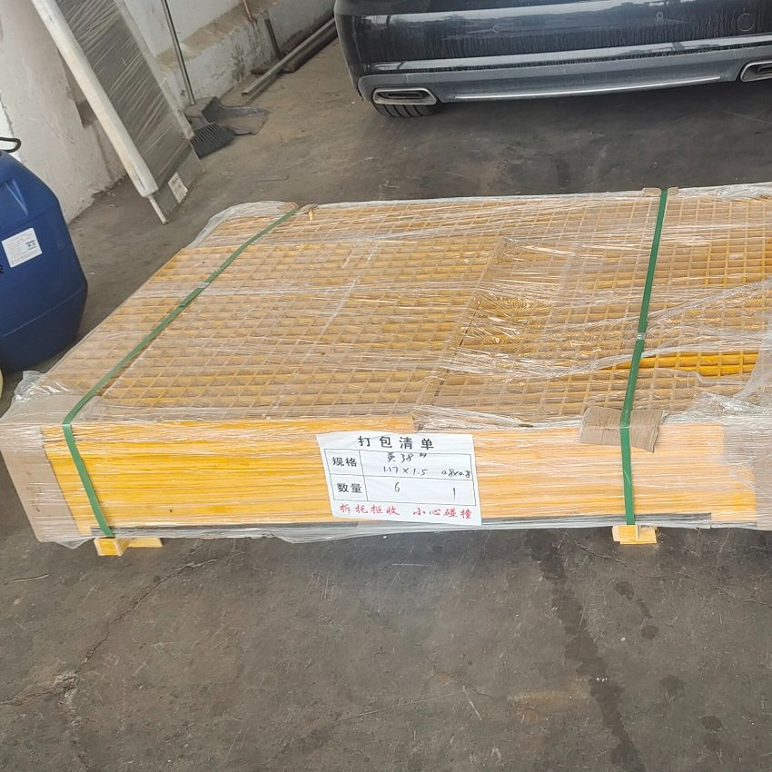 Flam Salt Insulation Anti Slip Sanding Fiberglass Grating Ditch Cover Walk Board