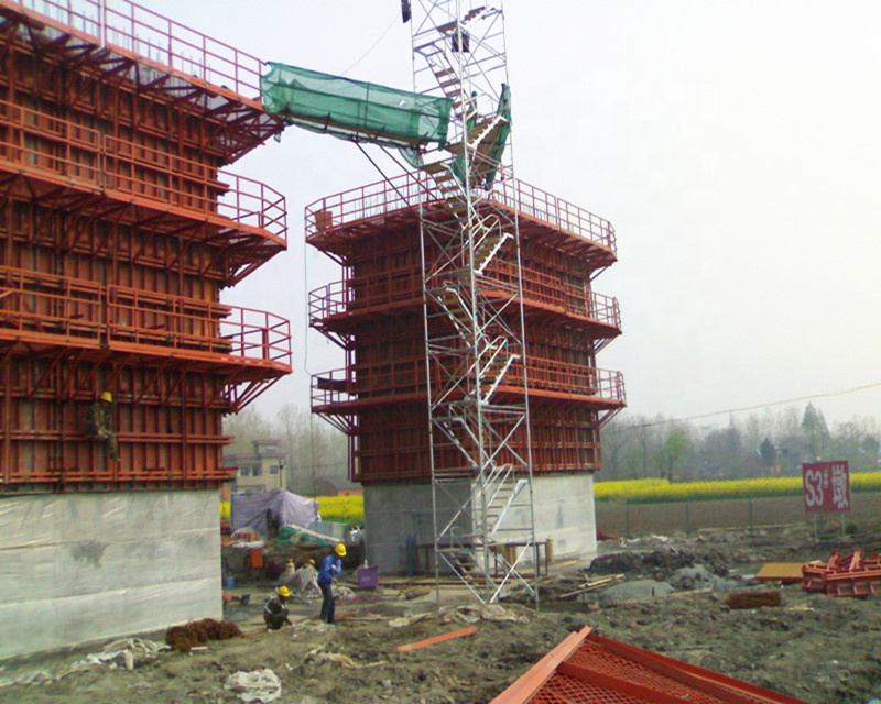 China Manufacturer Galvanized Steel Ringlock Scaffolding Mobile Stair Tower