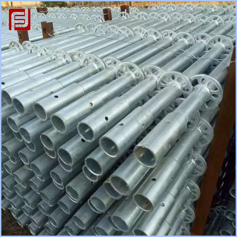 Adjustable Construction Ringlock Scaffolding Verticals Poles Cuplock Standard with Spigot