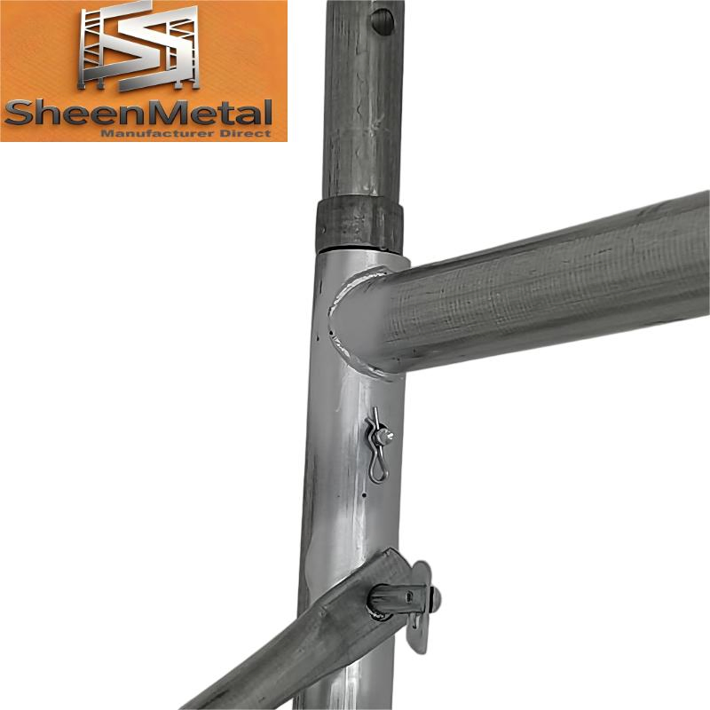 Heavy-Duty Painted Metal Scaffolding System for Construction Projects