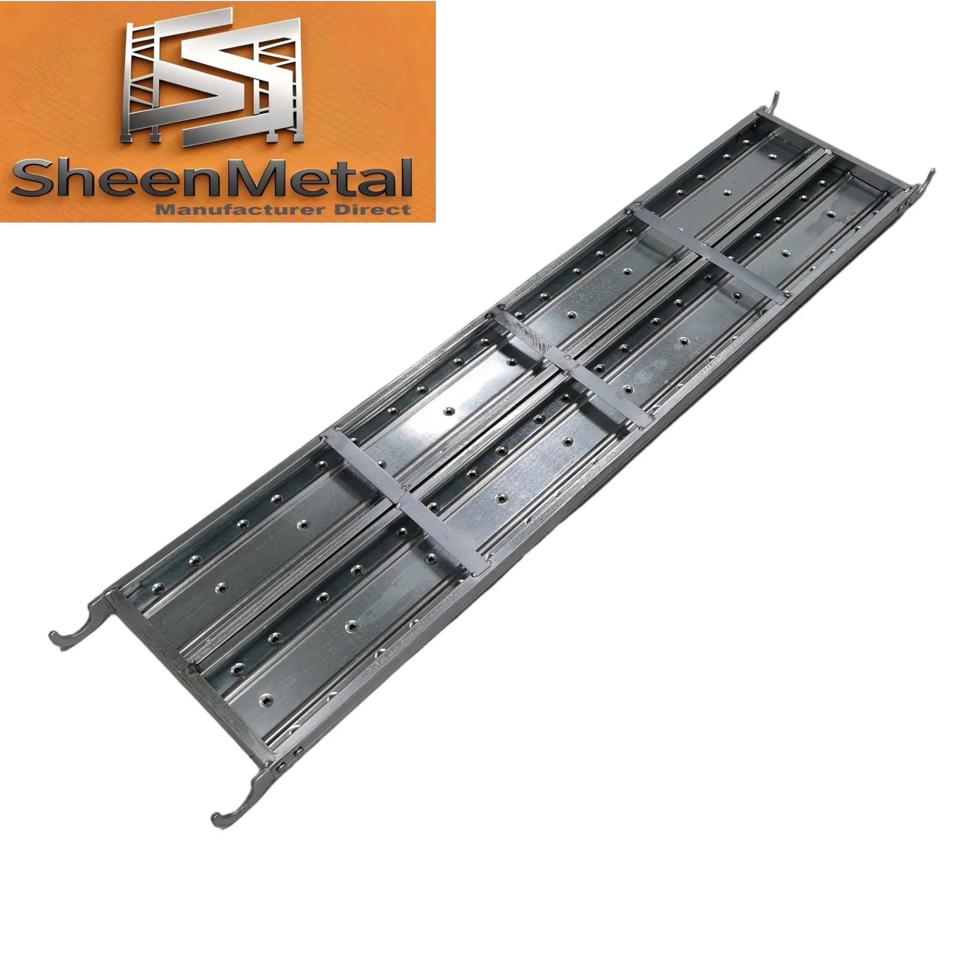 Galvanized Painted Scaffolding and Prop Perforated Steel Catwalk Plank with Hook