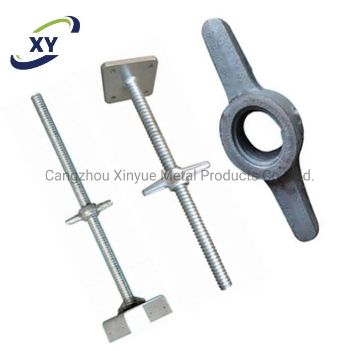 Construction Scaffolding Adjustable Screw Jacks Scaffold Cuplock Accessories Solid Hollow Base Jack for Sale China Building Material Hardware U Head Jack
