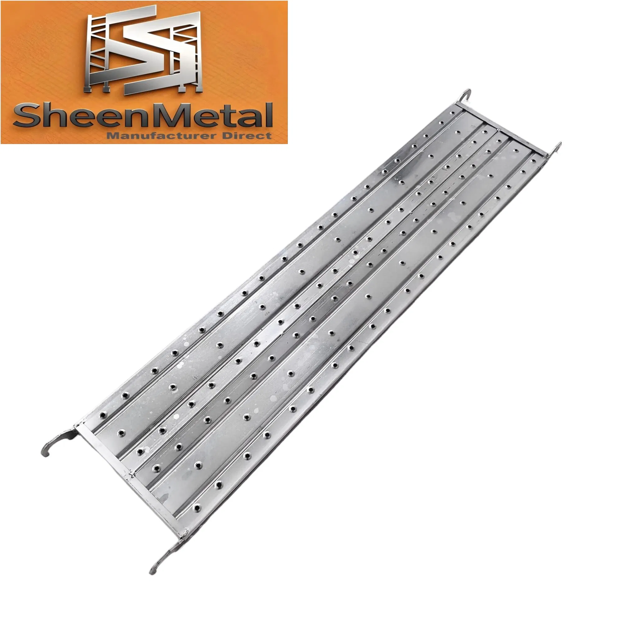 Galvanized Painted Scaffolding and Prop Perforated Steel Catwalk Plank with Hook