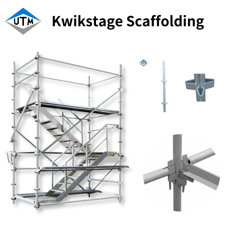Professional Hot Dipped Galvnazied or Powder Coated Q235 Steel Adjustable Kwikstage Scaffolding System for Building Construction