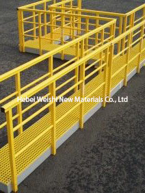 Concrete Reinforcing Grid Process Corrosion Resistant GRP Grille Stair Treads and Platforms Anti-Slip Fiberglass Grating
