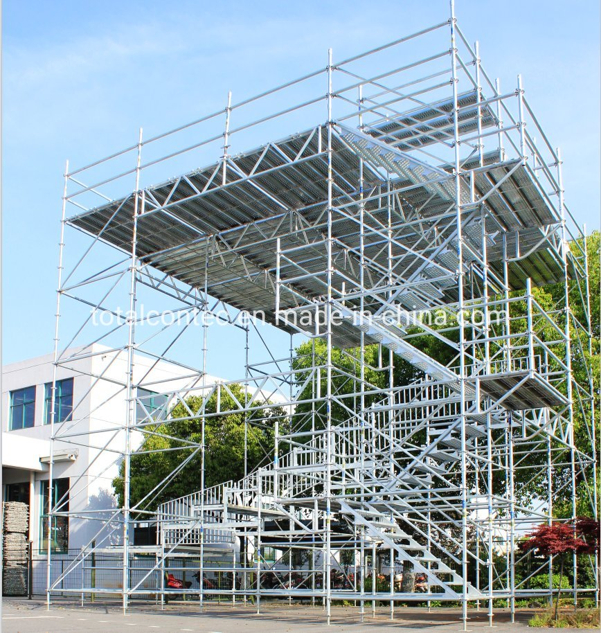 Construction Metal Heavy Duty Hot DIP Galvanized Layher Plettac System All Round High Quality Q235/Q355 Steel Aluminum Ringlock Scaffolding Price