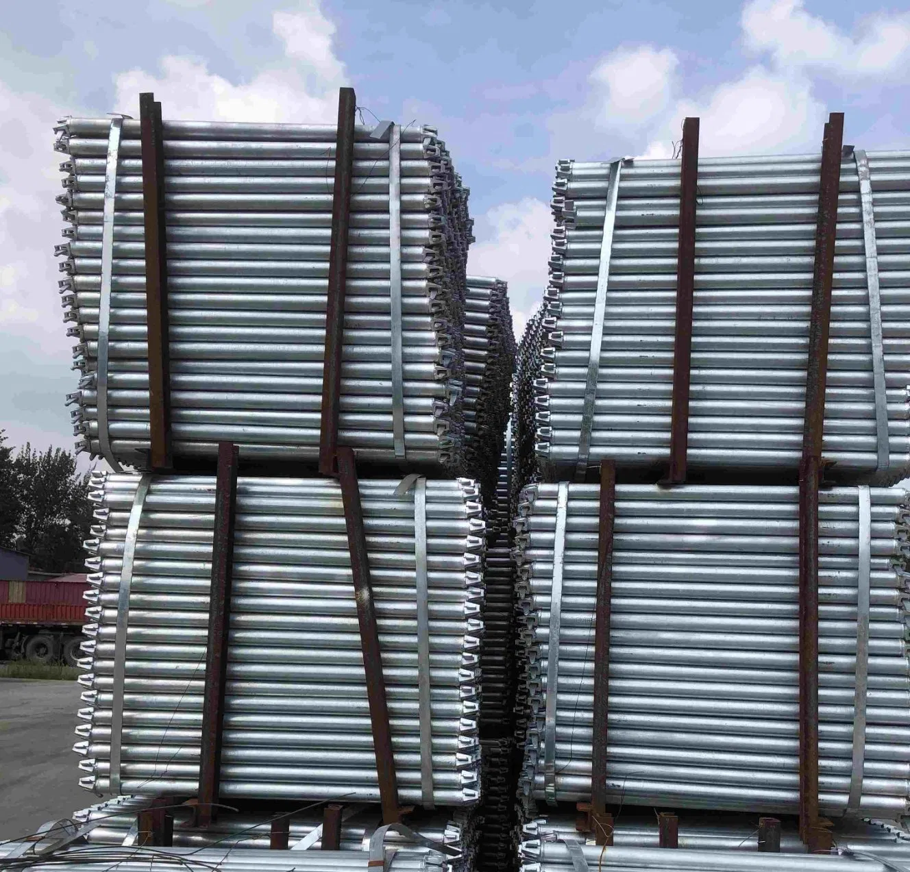 Andamios Layher Hot DIP Galvanized Heavy Duty Metal Ringlock/Rosette Lock Scaffold/Layher Scaffolding for Europe Construction