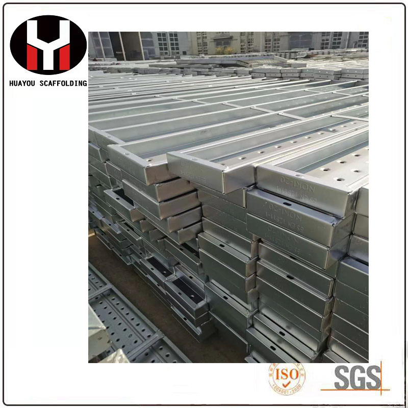 Hy Scaffolding Galvanized Kwikstage Steel Plank/Steel Board with Hook Walk Through Scaffold