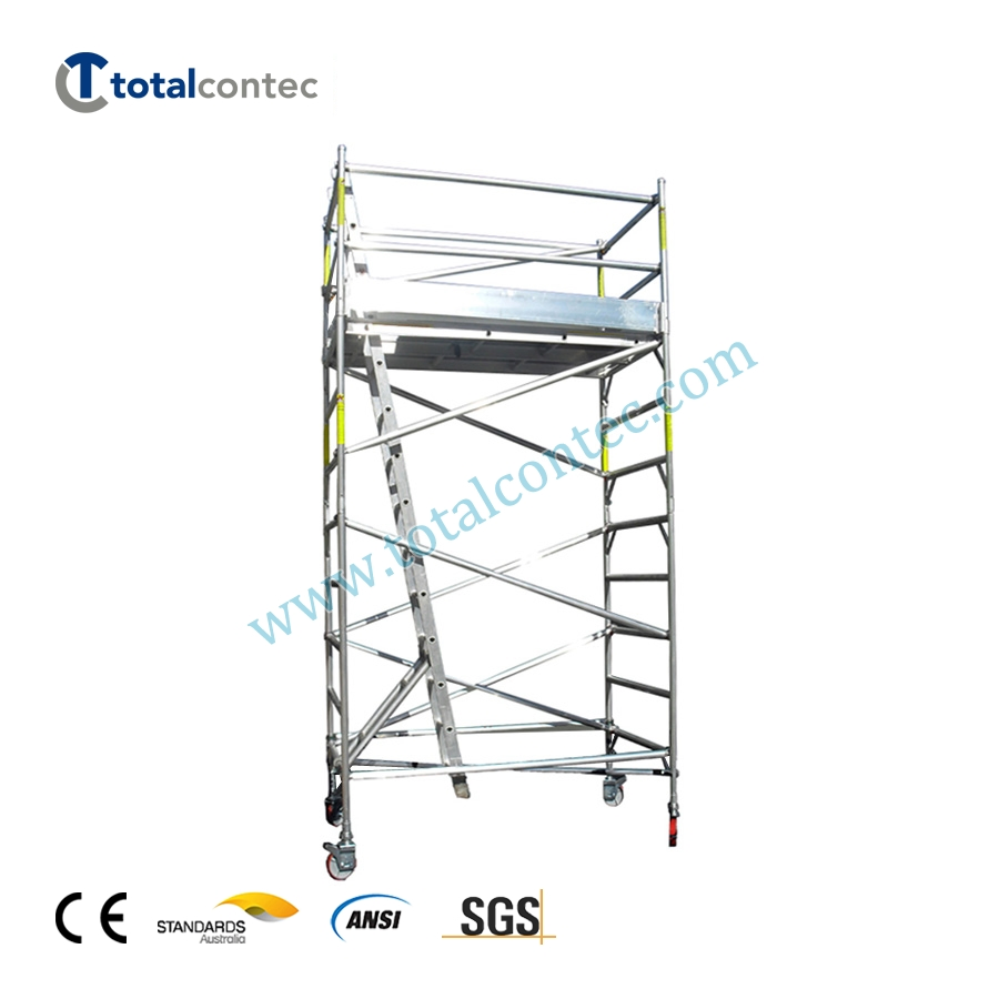 Multi-Functional Aluminum Mobile Scaffolding Tower with Accessories