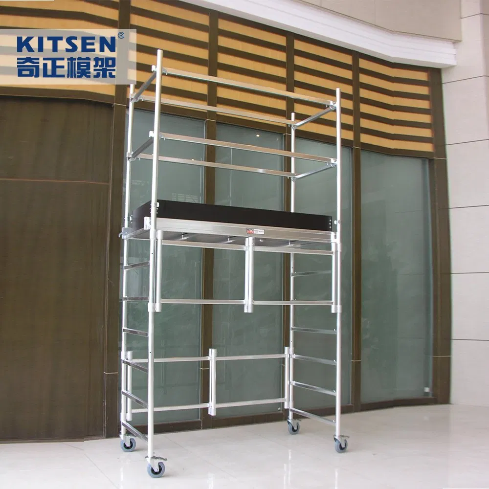 China Aluminium Folding Scaffold for Building Mobile Scaffolding System Durable Construction Scaffold