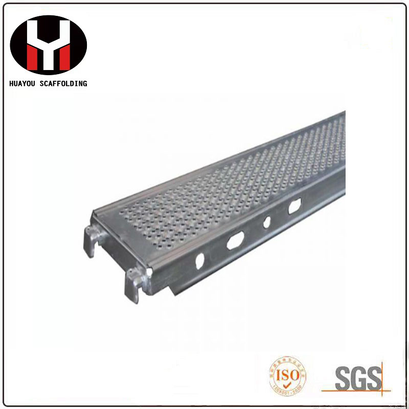 Hy Scaffolding Galvanized Kwikstage Steel Plank/Steel Board with Hook Walk Through Scaffold