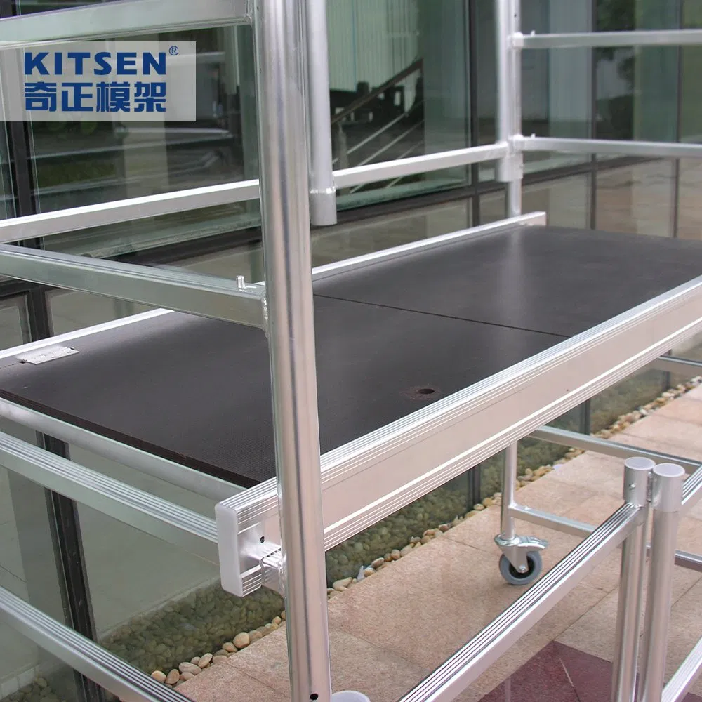 China Aluminium Folding Scaffold for Building Mobile Scaffolding System Durable Construction Scaffold
