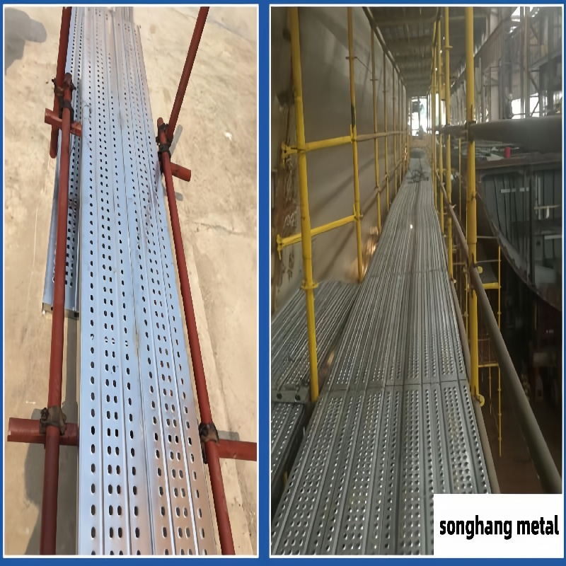 Scaffolding American 4m Galvanized Scaffold Boards Steel Plank for Sale