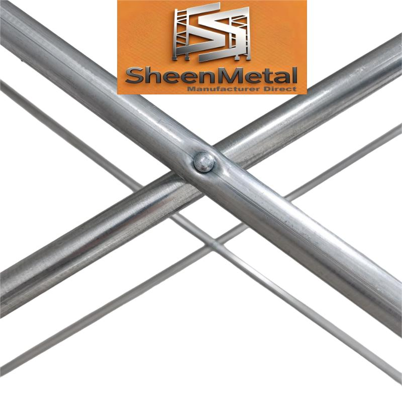 Heavy-Duty Painted Metal Scaffolding System for Construction Projects