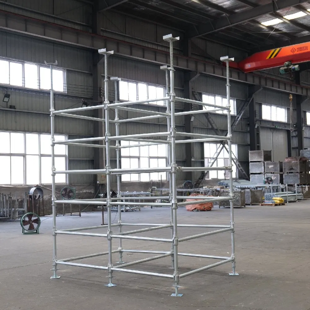 CE Certified Building Construction Railway Bridge Hot DIP Galvanized Acrow Vertical Post Standard Quick Rapid Scaffolding Cuplock