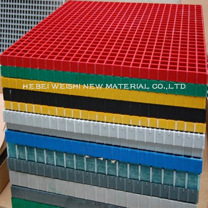 Concrete Reinforcing Grid Process Corrosion Resistant GRP Grille Stair Treads and Platforms Anti-Slip Fiberglass Grating