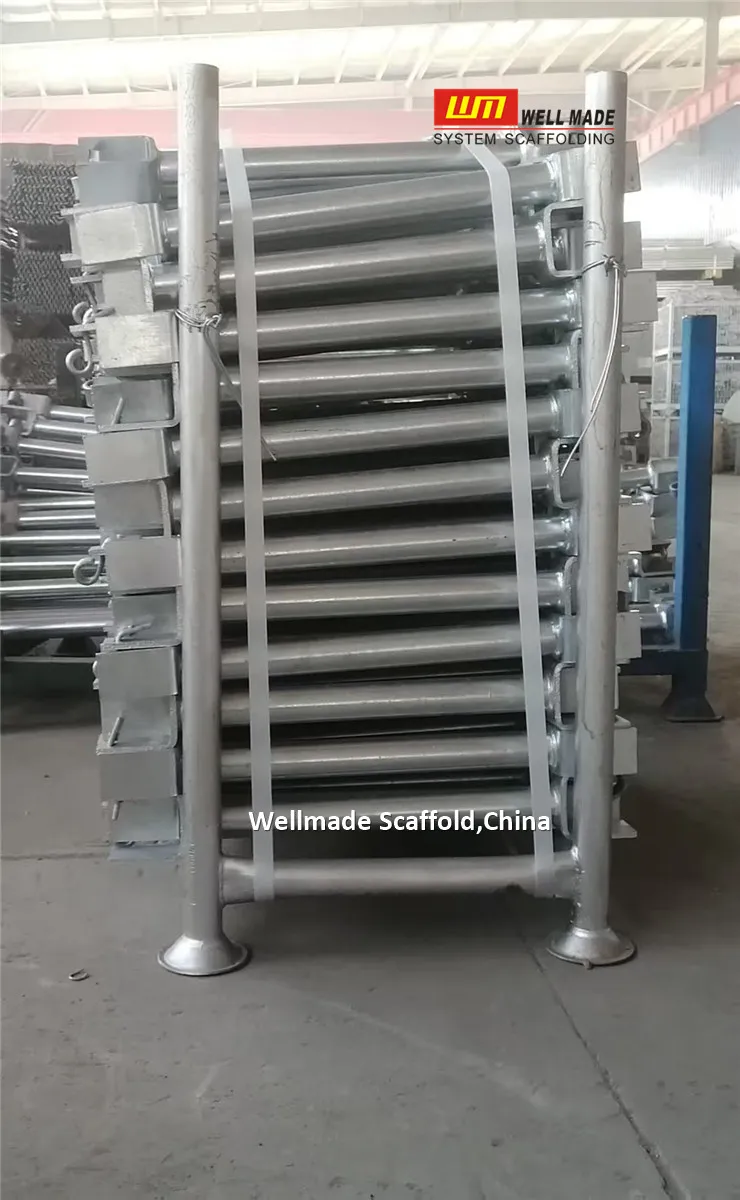 Ringlock O Ledger Steel Deck to Steel Deck-Connected to The Scaffold Platform on Both Sides