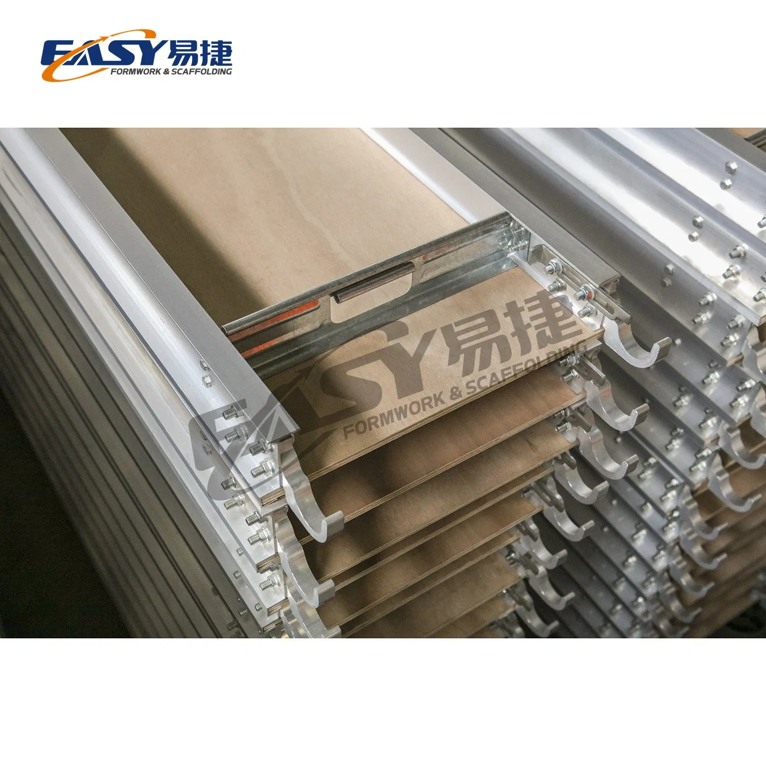 Easy Construction Material Perforated Aluminum 6' Walkthru Scaffold Plank with Hooks