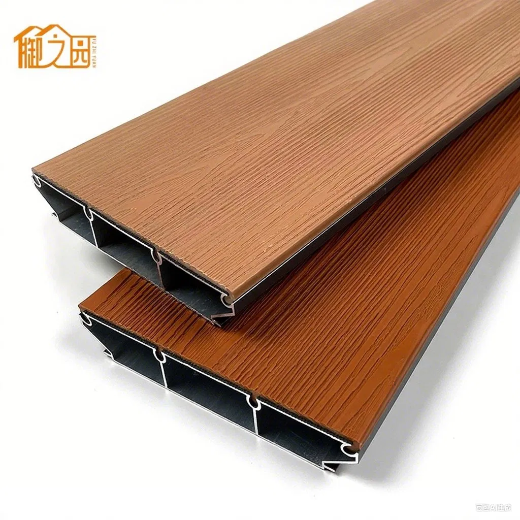 Fire Proof Aluminum Composite WPC Decking Non-Slip Deck Treads Industrial Aluminum Profile Decking