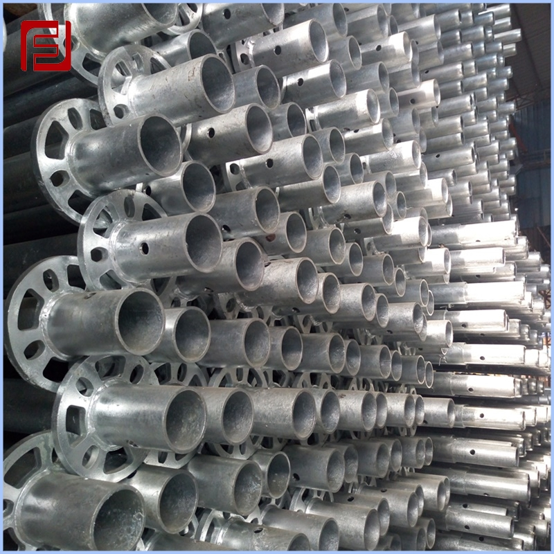 Adjustable Construction Ringlock Scaffolding Verticals Poles Cuplock Standard with Spigot